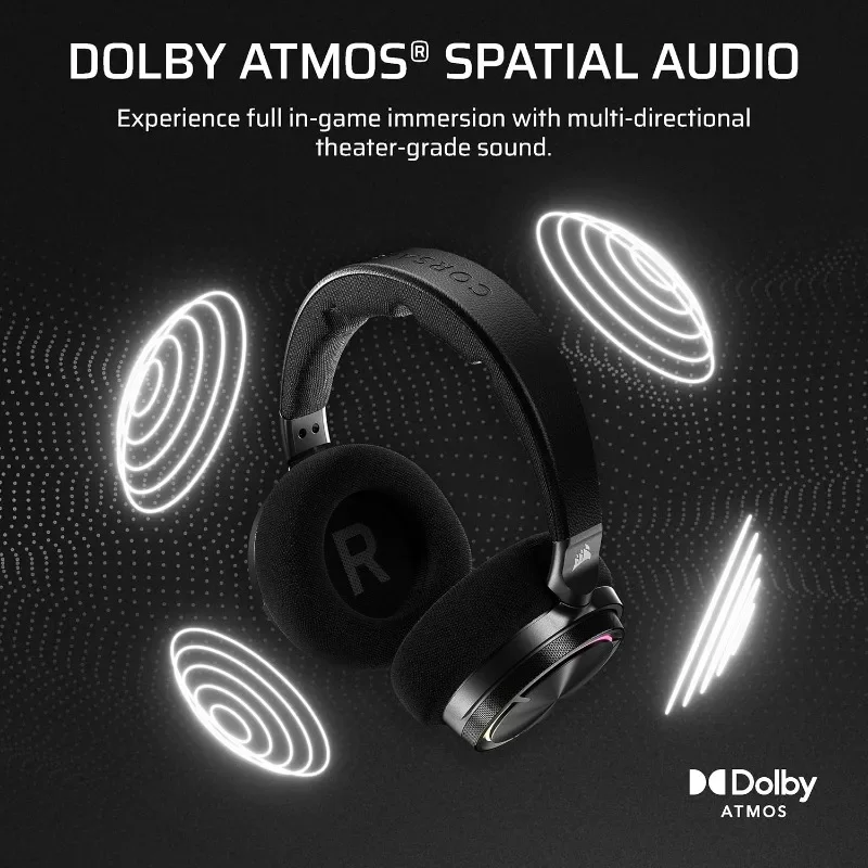 سماعة الألعاب اللاسلكية Virtuoso MAX - Dolby Atmos، إلغاء الضوضاء النشط، Sonarworks SoundID