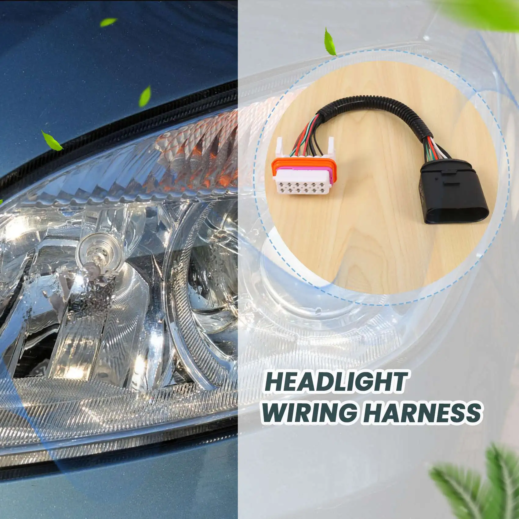 

AC54-Headlight Wiring Harness Lamp Xenon Front Connector For - Cayenne 2003-2006 955-631-239-11 Headlight Wiring