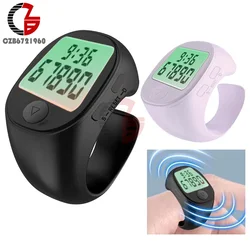 LCD Tasbih Tally Counter Ring For Muslims Electronic Digital Counter 5 Prayer Time Mute Button Counter Wearable Rings