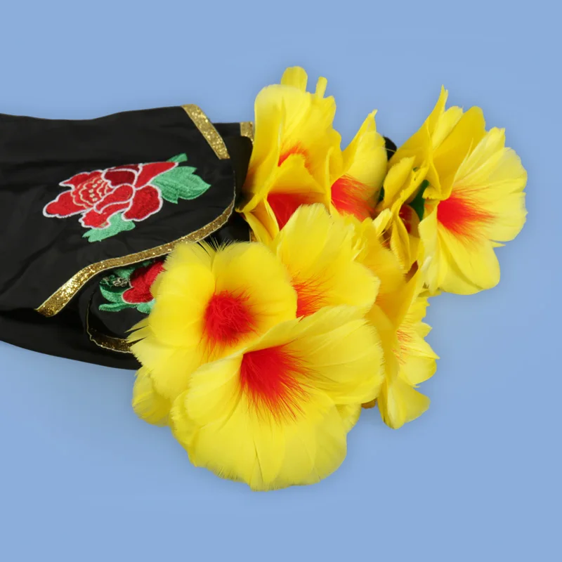 handkerchief turns into sunflower Embroidered silk scarf Illusion Stage Props  Illusions Gimmicks magic tricks prop easy