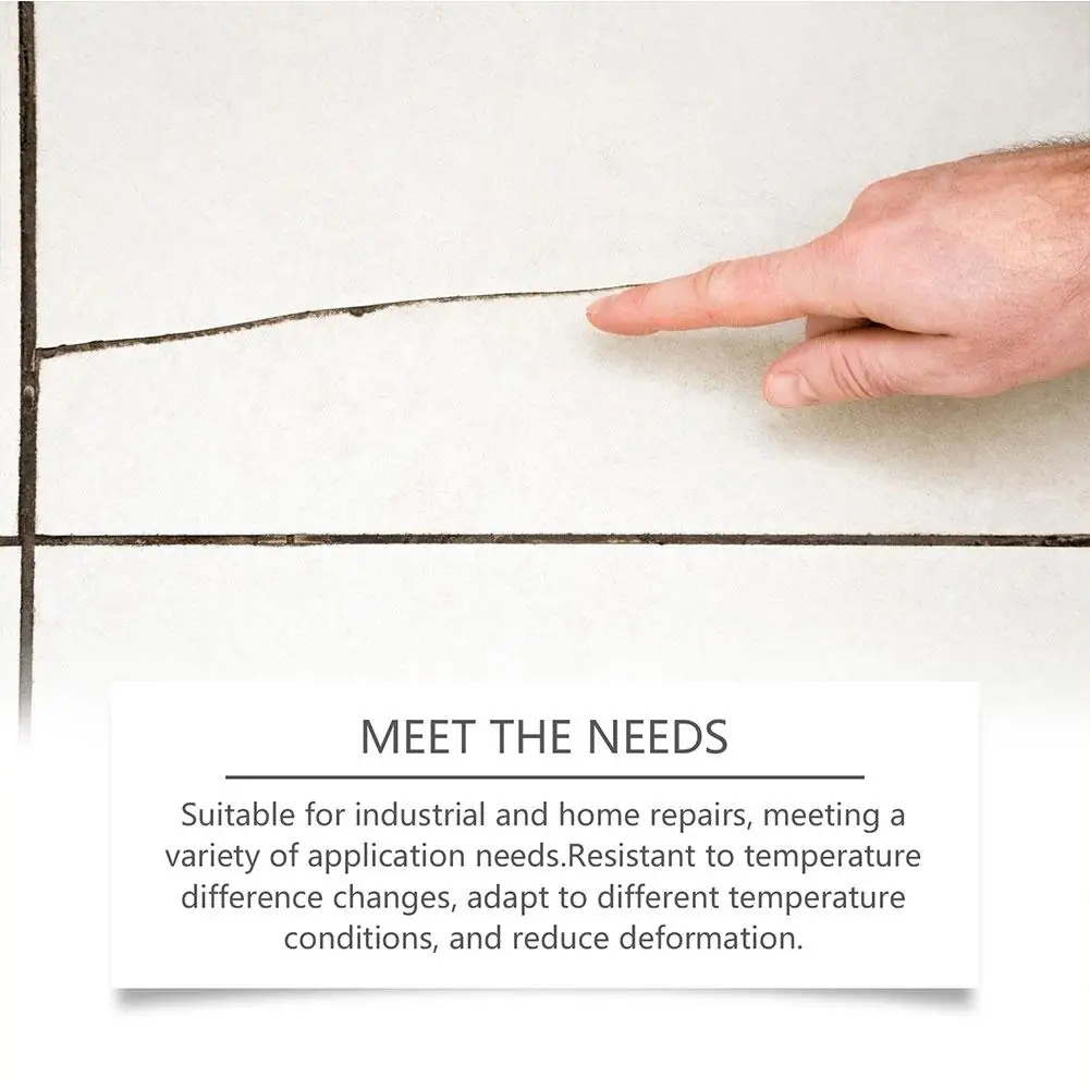 Kit Perbaikan Retakan Batu Ubin Multifungsi, Memperbaiki Keretakan Ubin/Glasir & Retakan Wastafel/Bak Mandi, Pasta Daya Rekat Super, Menyelesaikan Masalah Retakan yang Tidak Menarik