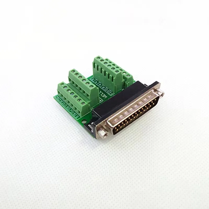 DB25 Male Breakout Board, D'SUB Header Breakout Board, Terminal Block DSUB Module.