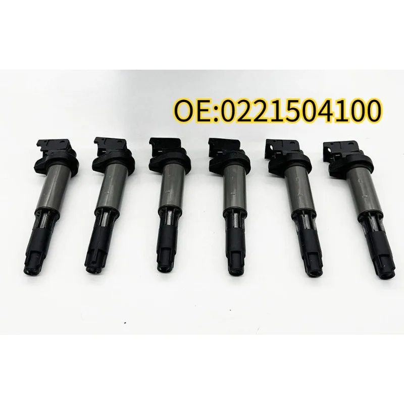 

High quality New For 6pcs 0221504100 The ignition coil is suitable for 550 545 650 745 750i X5 UF522 UF515