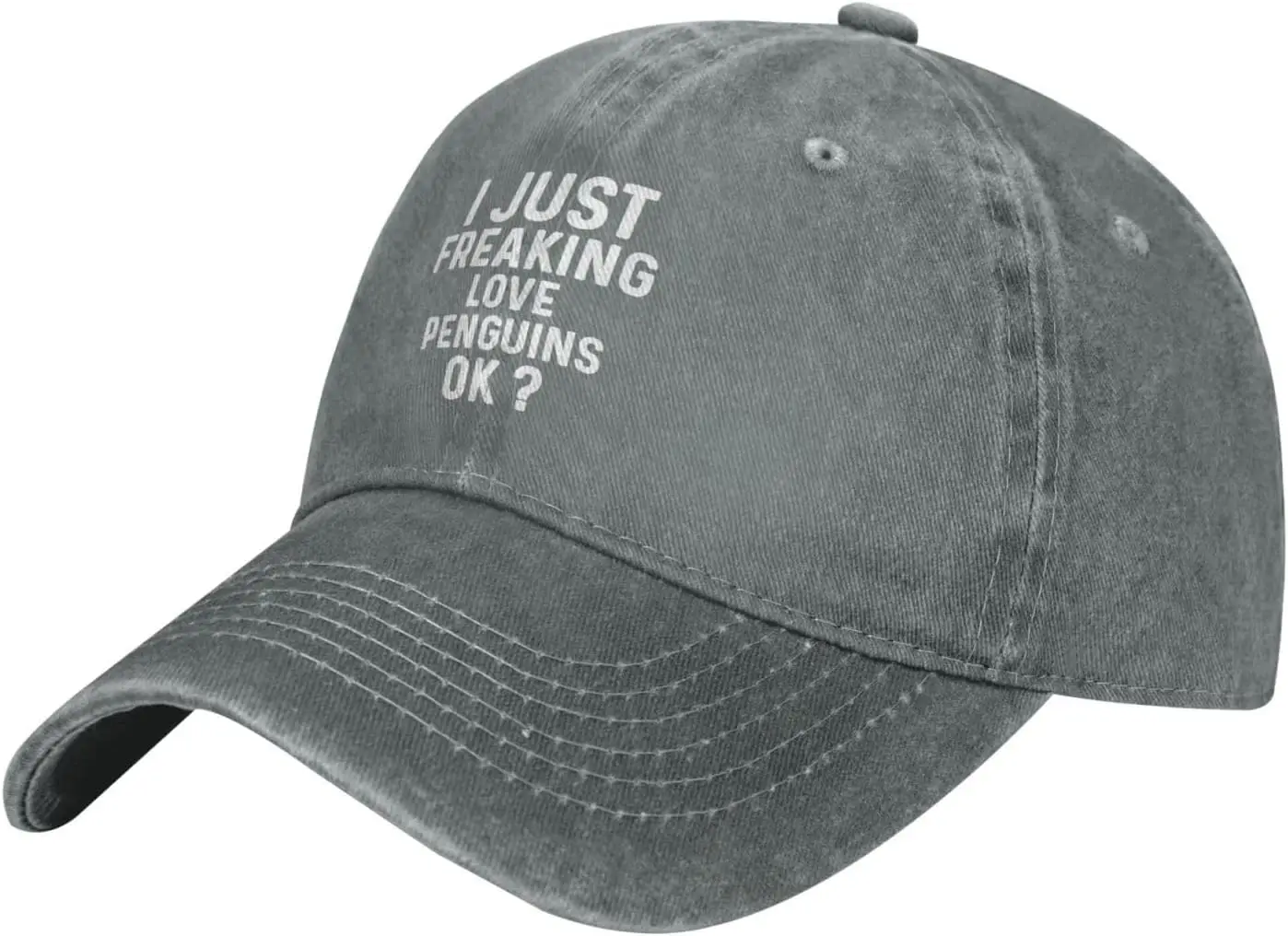 I Just Freaking Love Penguins Ok Hat for Women Baseball Caps Graphic Hats