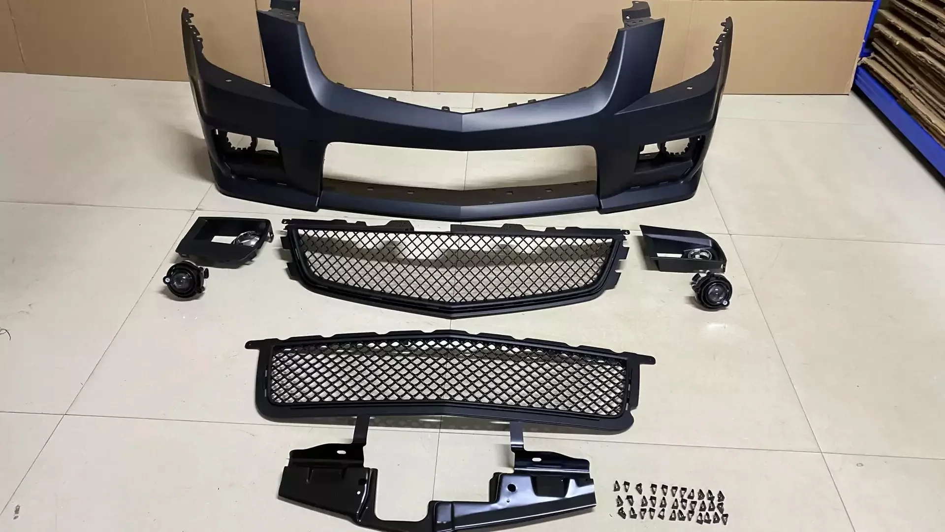 

Car Body kit front bumper surrounded grille fog lamp cover frame for Cadillac cts modified cts-v 08-12