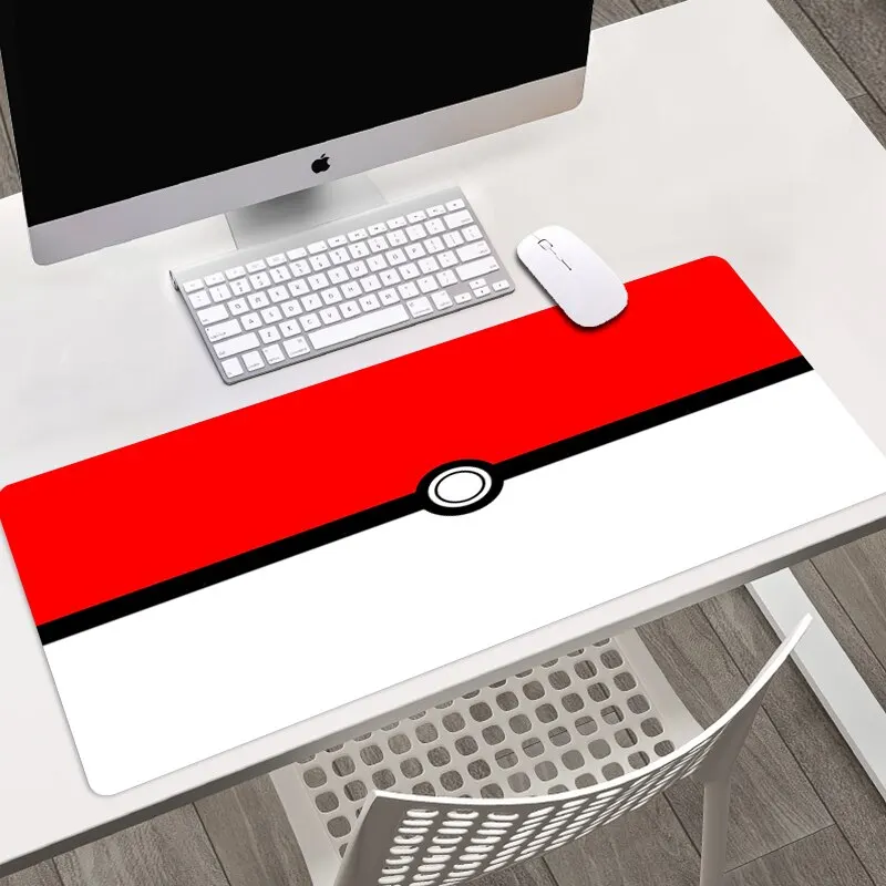 لوحة ماوس بوكيمون كارتونية للألعاب بحافة قفل مطاطية مقاس XL ملحقات كبيرة للوحة مفاتيح الكمبيوتر المحمول سجادات مكتبية للعب