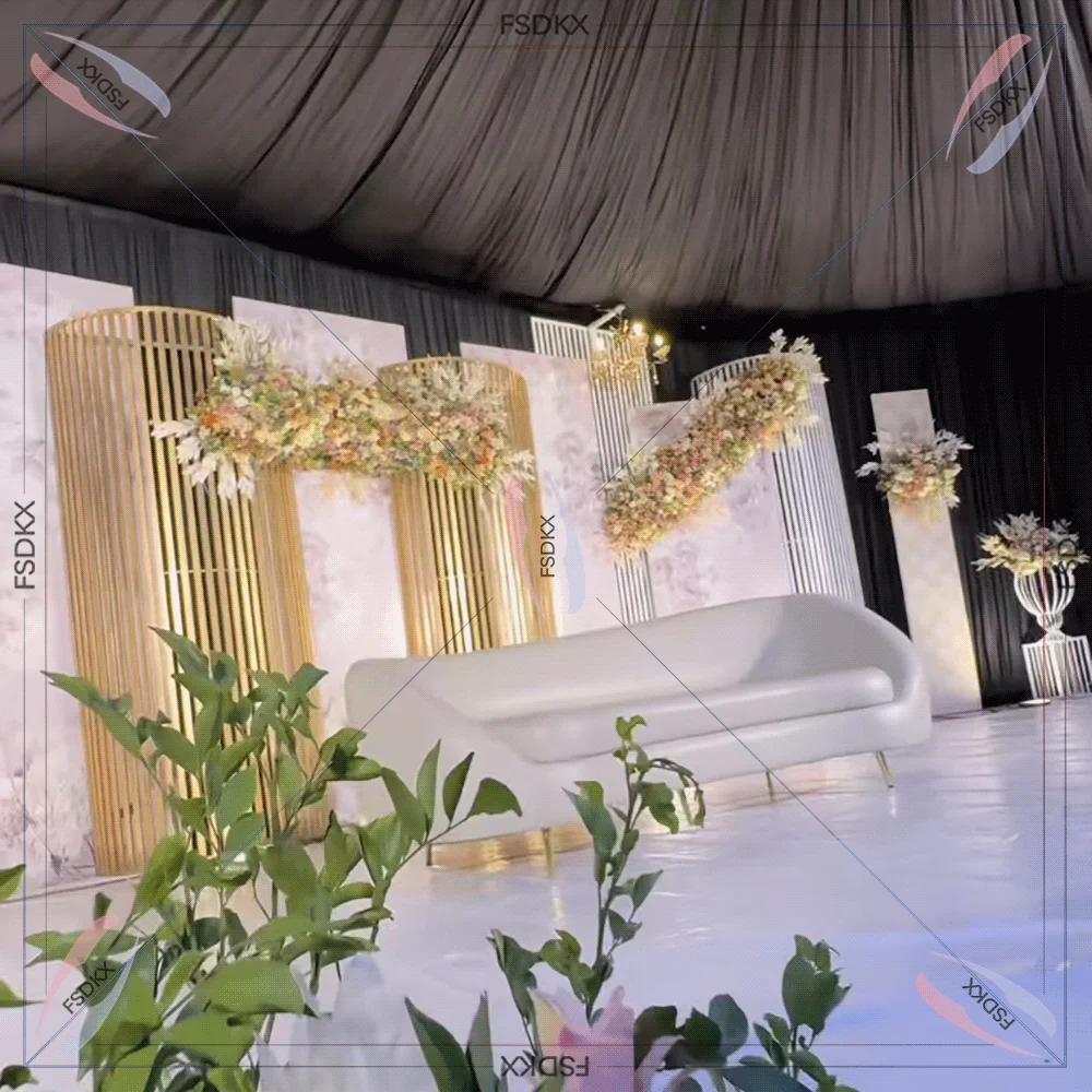 Beautiful Wedding Flower Pvc Panel Backdrop Design Large Stage Backdrop for Sale