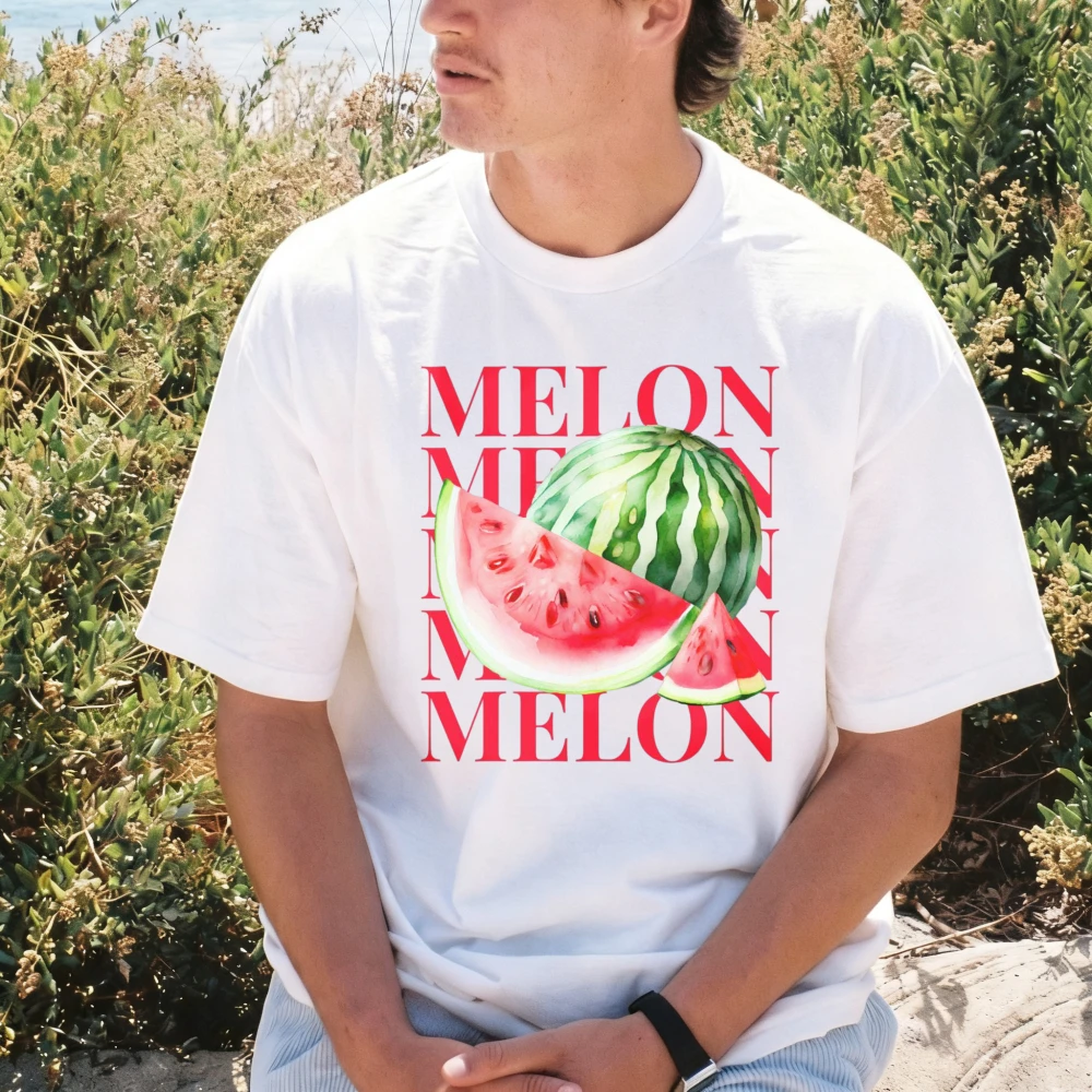 Fruit Watermelon Graphic Printed Women's T-Shirt Casual Fashion Y2k Harajuku Man Clothing Summer Cotton Short Sleeve T Shirt