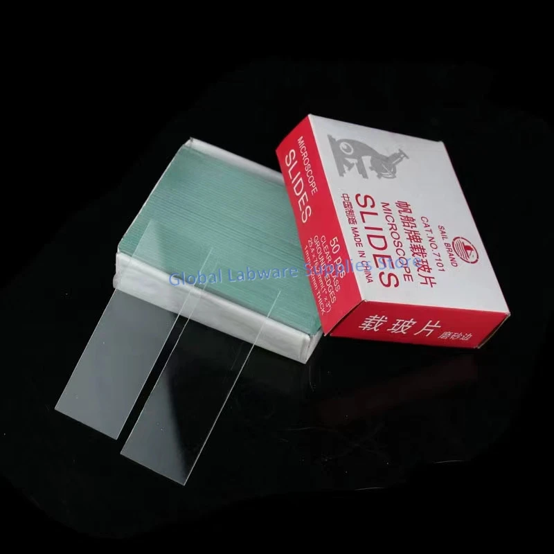 One box microscope glass slide biological experiment section cover glass slide laboratory supplies