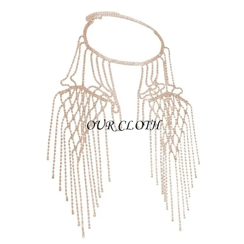 

Элегантная плечевая цепочка со стразами, ручное бисерное ожерелье на плечо, сверхмощное Y1AC