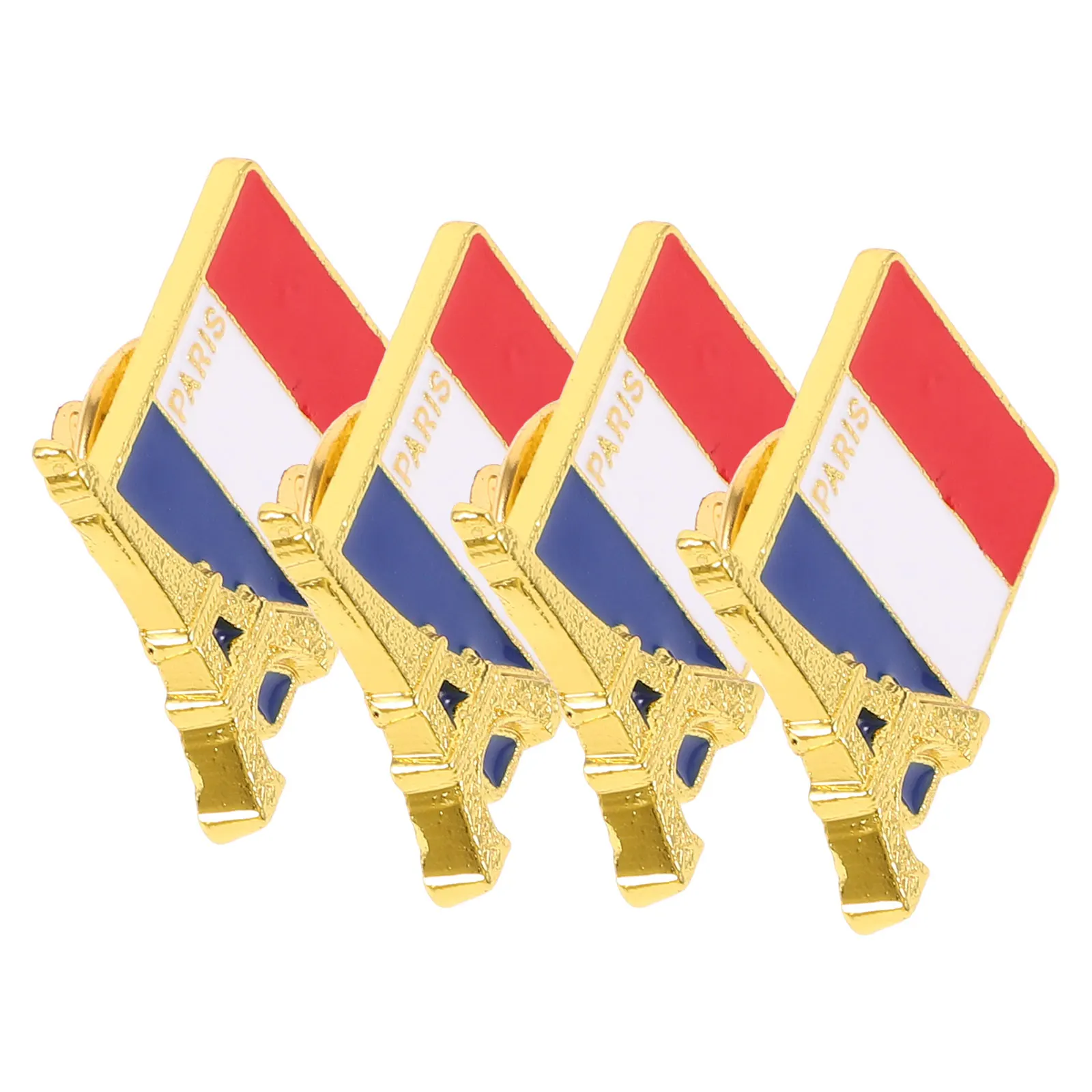 4pcs Flag Brooch Pin Women Elegant Accessories Creative Breastpin Durable Breastpin Decorations Small Gifts Premium Quality