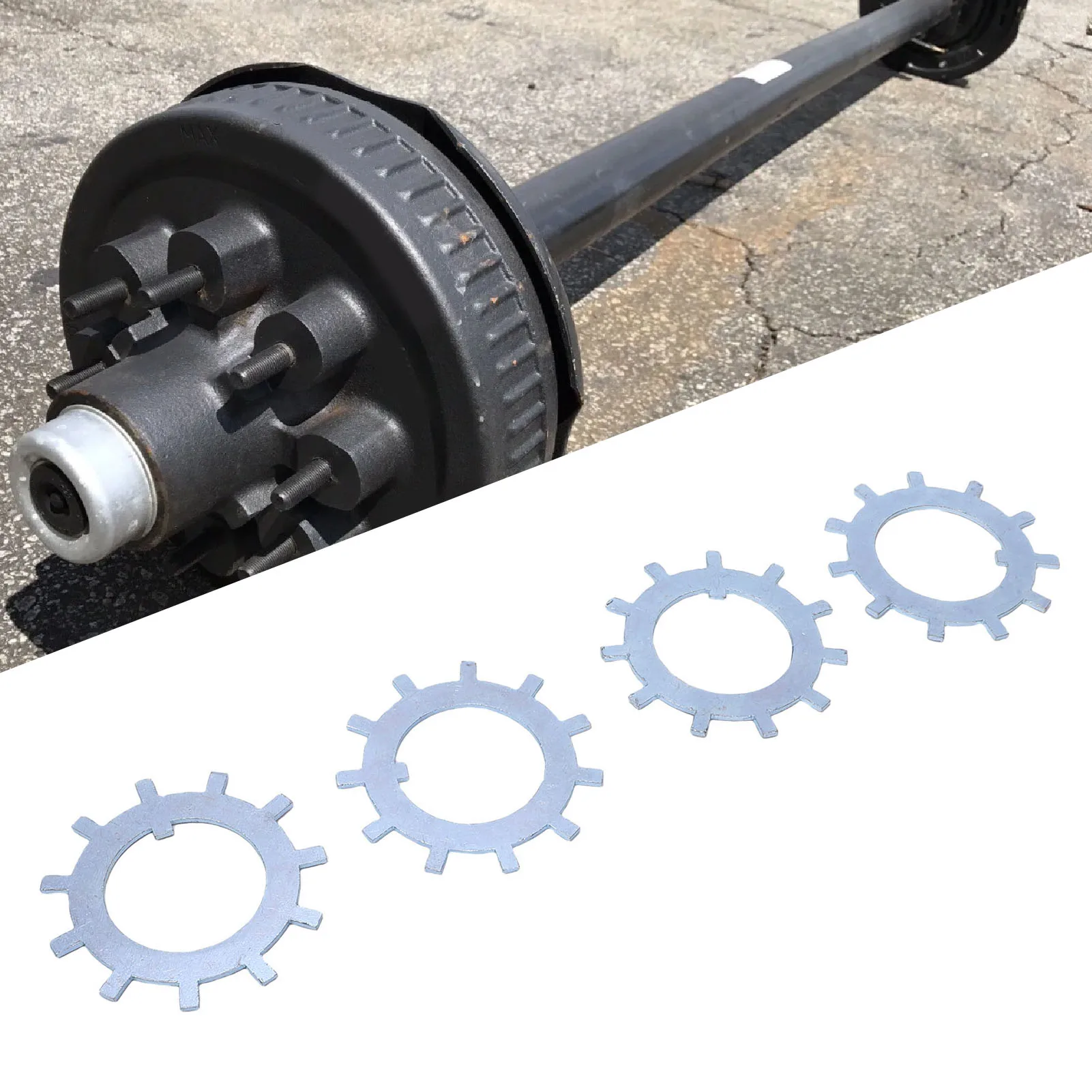 

4 шт., шпиндель колеса прицепа, шайба Тан, 1,75 дюйма, замена для 10k HD 12k 15k, колесная ось, прицеп 14 GA