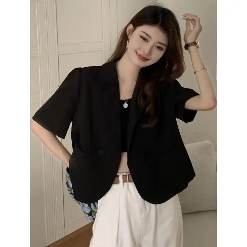 

Bla Vintage Notch Collar ort Suit Jaet 2026 New Sle Casual Sportswear Seven Sve Length Autumn Season Men's Coat