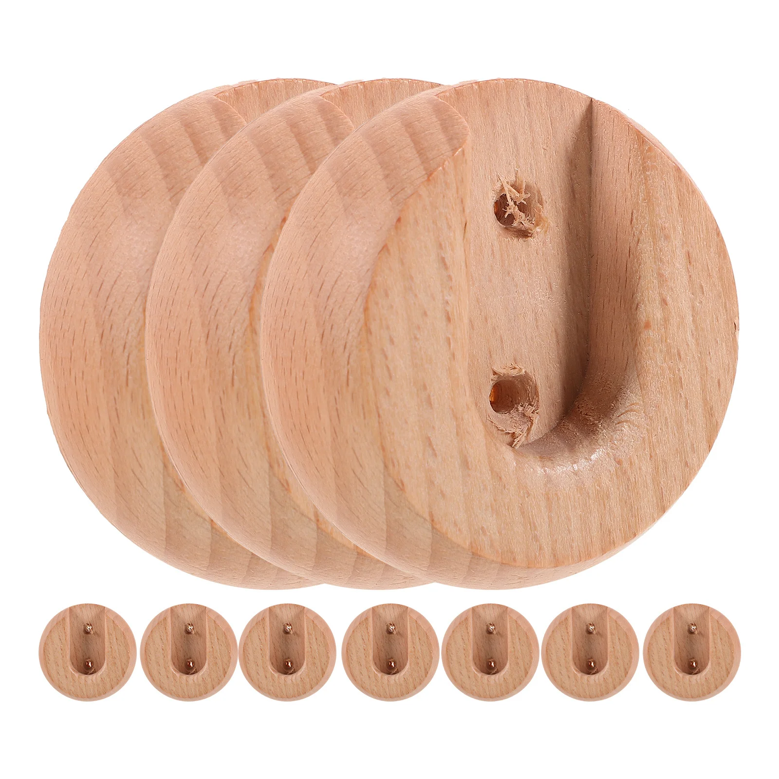 10 قطعة قضيب خزانة قوس القطب الخشبي المقبس سهلة التركيب الحمام غرفة نوم دعم 20 مللي متر خزانة القطب بين قوسين خزانة قضيب قوس #3