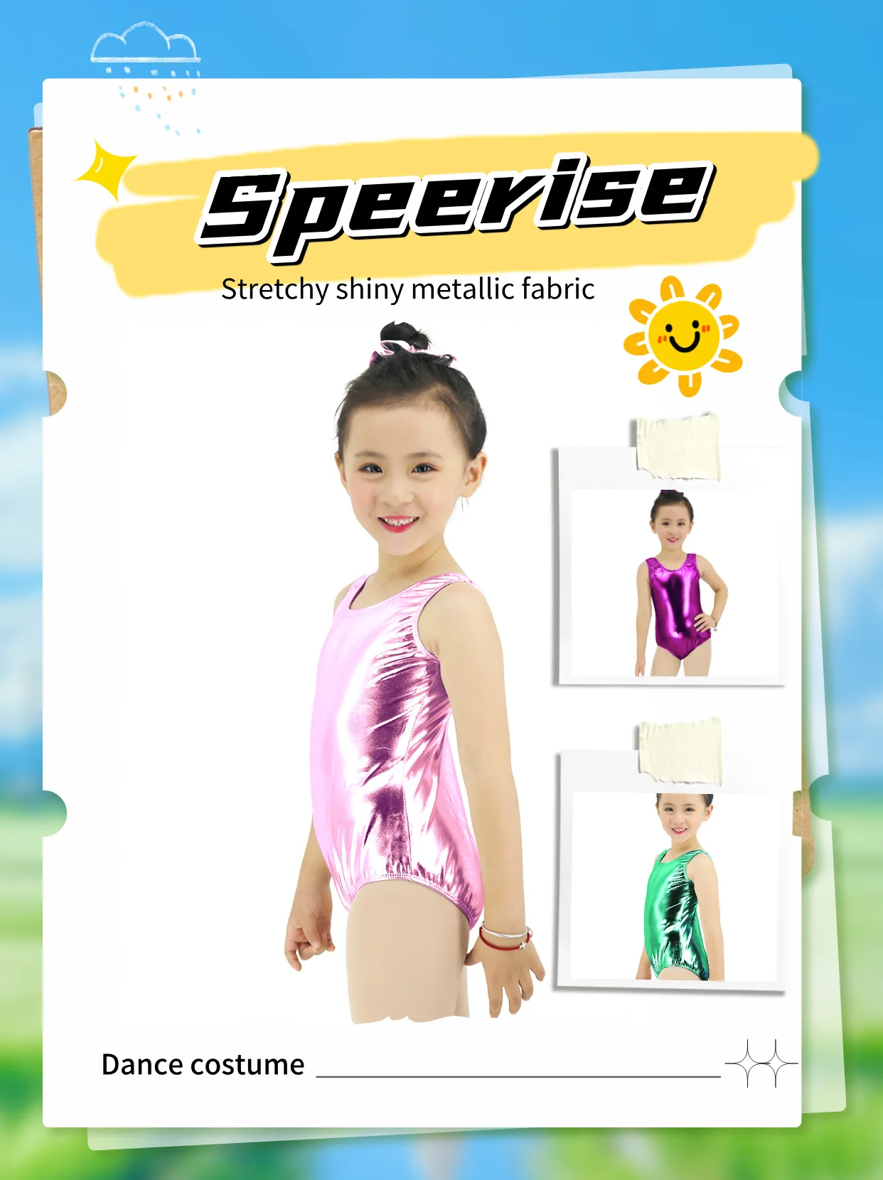 

Sleeveless Shiny Metallic Leotards For Girls Ballet Dance Costumes Gymnastics Suit Gold Toddler Costumes Backless Kids Dancewear