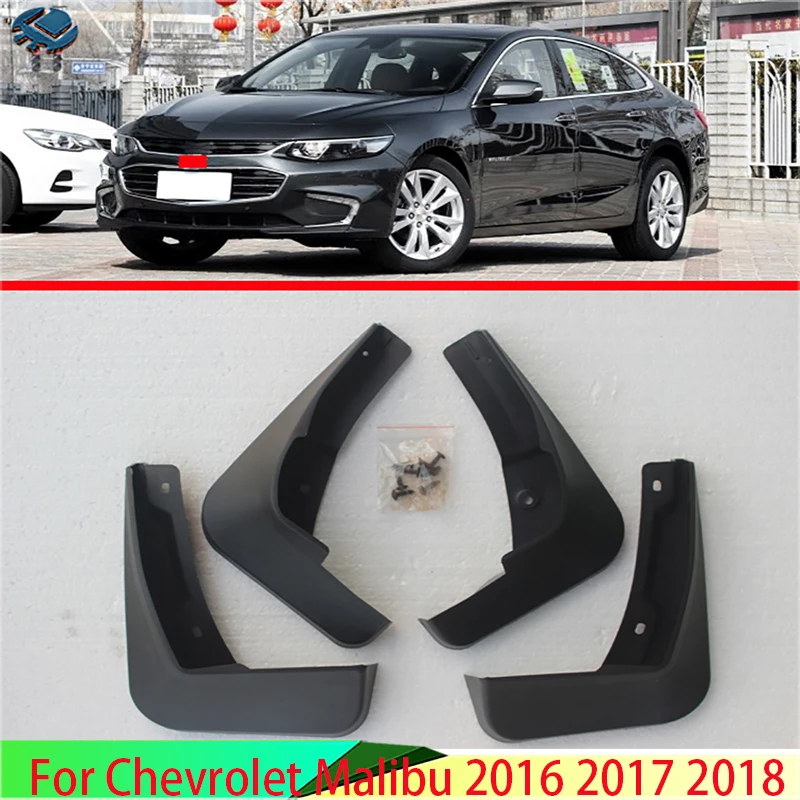 

4pcs For Chevrolet Malibu 2016 2017 2018 Mud Flaps Splash Guards Fender Mudguard Kit Mud Flap Splash Guards Mudguard Car styling