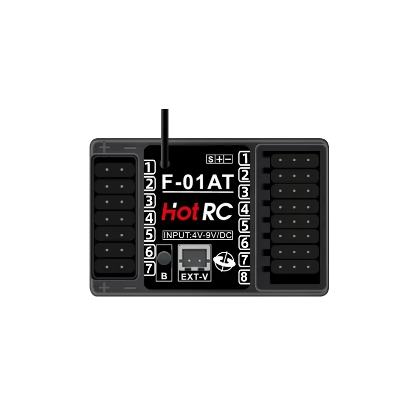 HotRC F01A F-01AT 8CH ジャイロ受信機ランプ制御電圧リターン PWM 8 チャンネル 12LED ライト付き RC カー航空機タンクボート部分