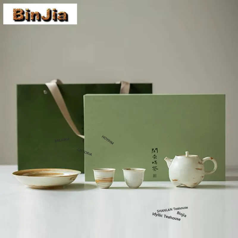 

Dolomite Fart Pot Tea Set Complete Set Aesthetic Tea Ceremony Set Household Teapot And Tea Cup Set Cha Accessories Collection