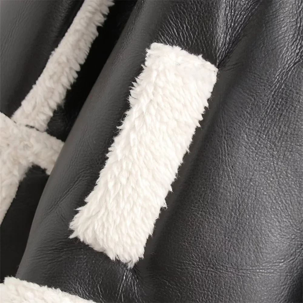 Pop Autunno Nuovo Prodotto Moda Donna Tempo libero Versatile Pelliccia Cappotto da motociclista in un unico pezzo