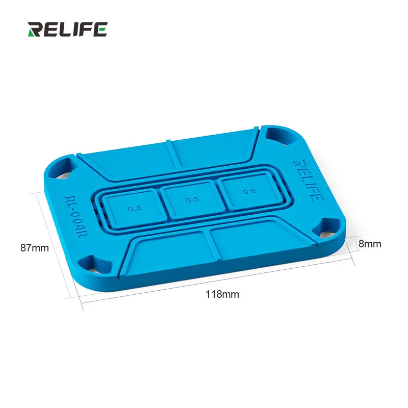 

RELIFE RL-004R curved magnetic pads are flexible and heat-resistant for soldering CPU chips and hard drive ICs