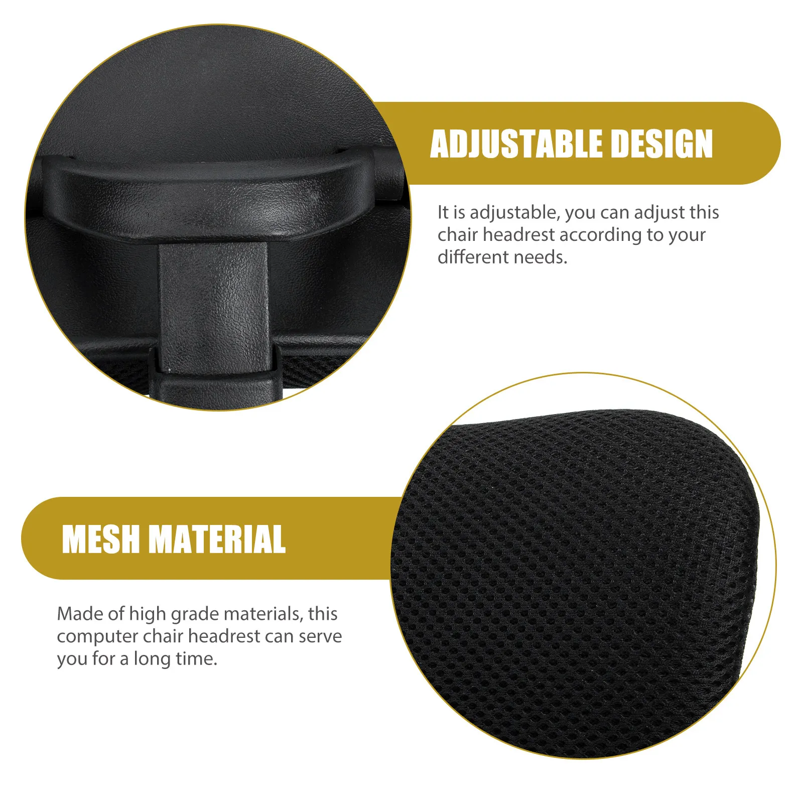 Office Computer Chair Headrest Detachable Adjustable Soft Mesh Breathable Neck Support Head Pillow Retrofit Comfortable Chair