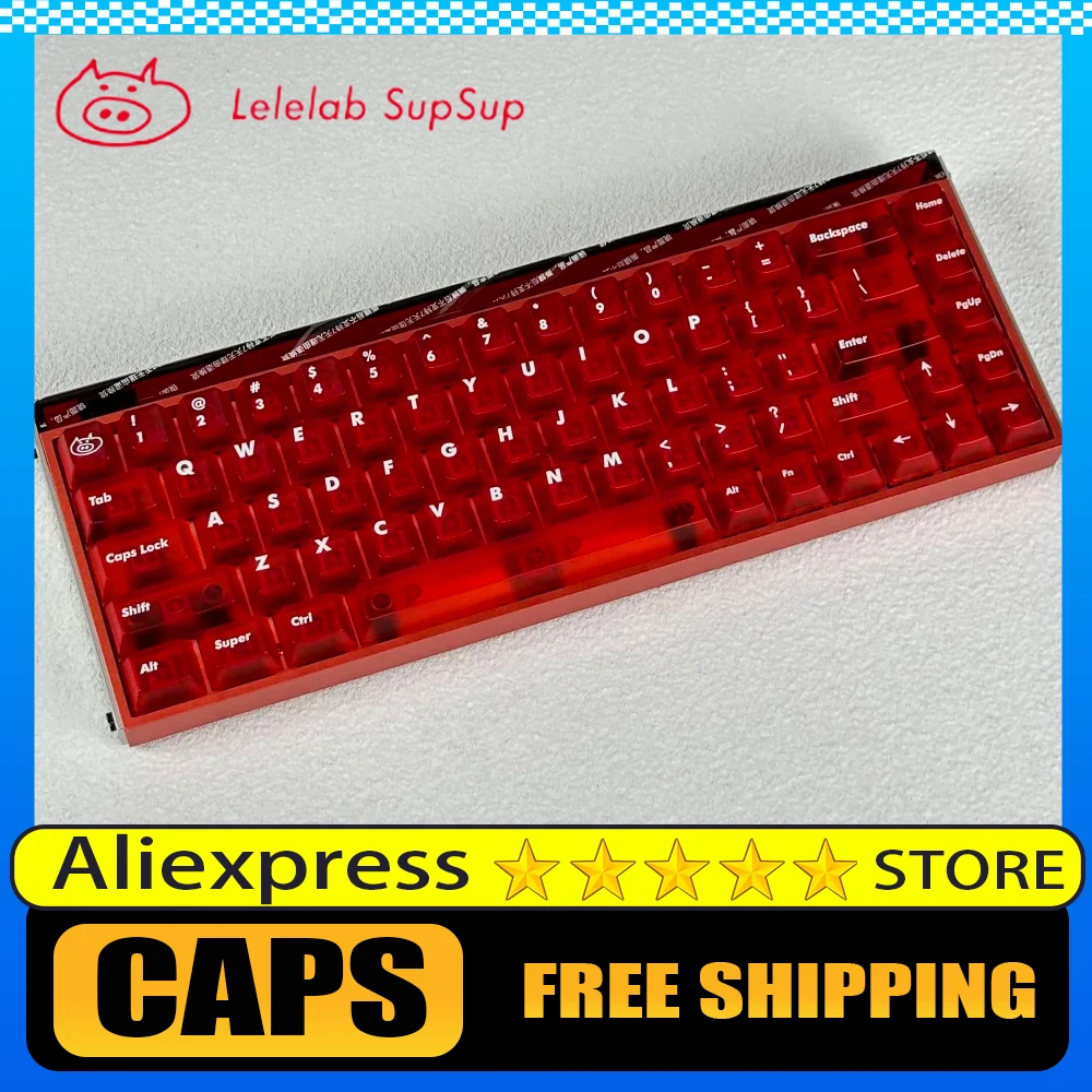 LeleLab SupSup Keycaps Set ABS Light Transparent Mechanical Keyboard Keycap 137Keys Relegendables Key Caps Pc Gamer Accessories