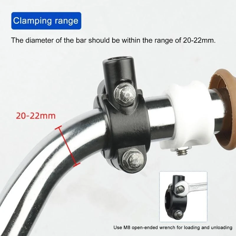 

31KC 2pack Mirrors Brackets Universal Motorcycle Handlebars Rearview Mirrors Mount