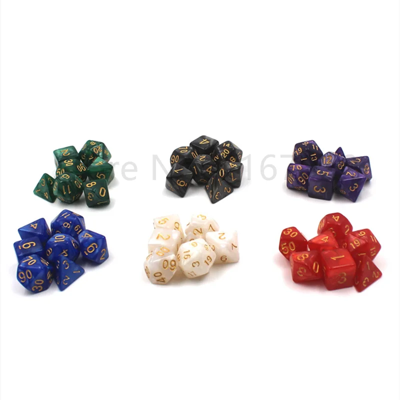 Dice Set Chessboard Game Roll Dice Polyhedron Dice Set DND Chessboard Game Accessories Amazing Colorful Effects