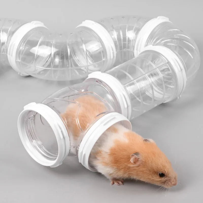 5.5cm Diam Hamster Toy Maze DIY Remodeled Cage External Tubes Tunnel Set Pipeline Supplies Sports U Pipe Hamster Accessories