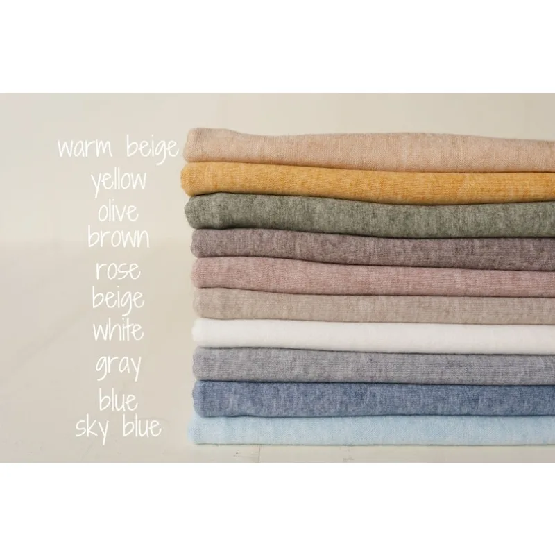 غلاف مطاطي لحديثي الولادة من الأنجورا - قماش محبوك ناعم لدعائم التصوير الفوتوغرافي #6