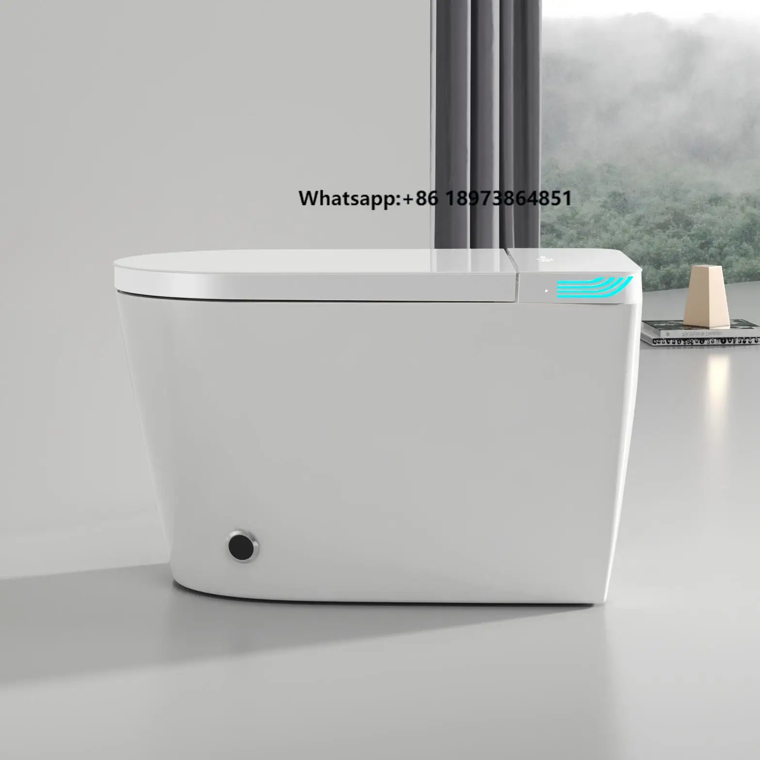 

All-In-One Smart Toilet for Use Fully Automatic Siphon-Free Water Pressure Instant Heating Remote Control Seat Heating