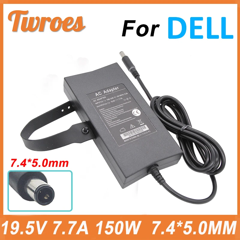 

Laptop Adapter 150W 19.5V 7.7A 7.4*5.0mm For Dell Alienware M11X M14X M15X E5510 E6420 ADP-150DB Notbook AC Charger Power Supply