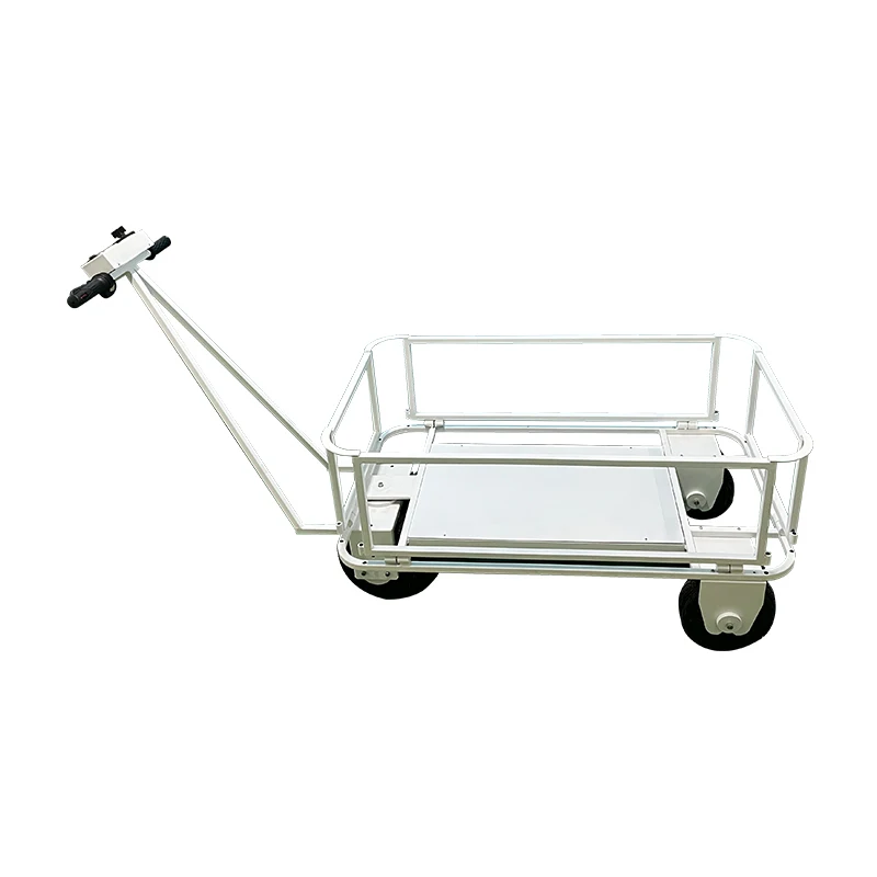 4 Wheel Metal Cargo Wagon Outdoor Garden Cart Dump Wagon Heavy Duty Steel Cargo Electric Wagon Garden Tool Cart