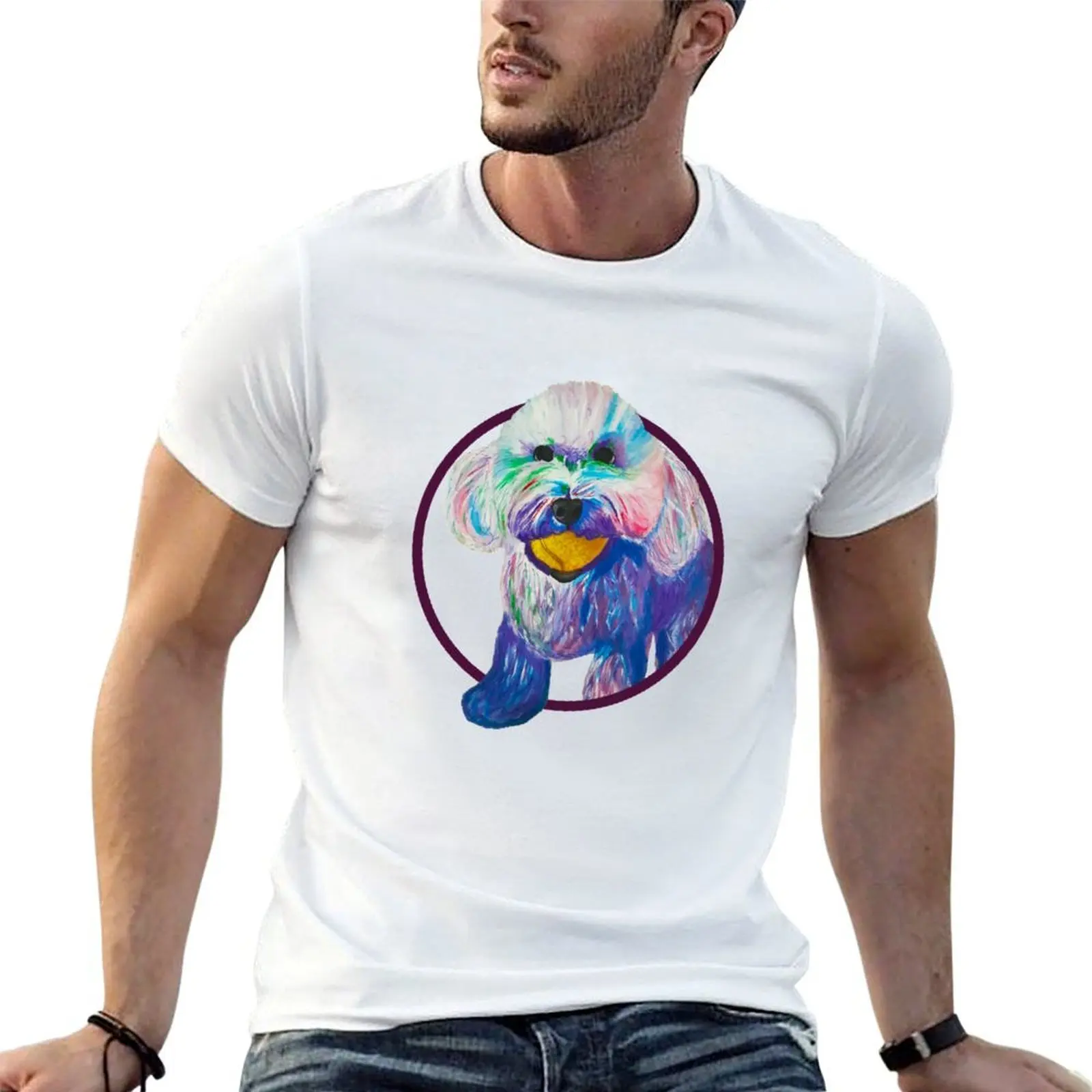 

Cute Playful Poochon T-Shirt cotton t shirts high quality t shirts designer T-Shirt