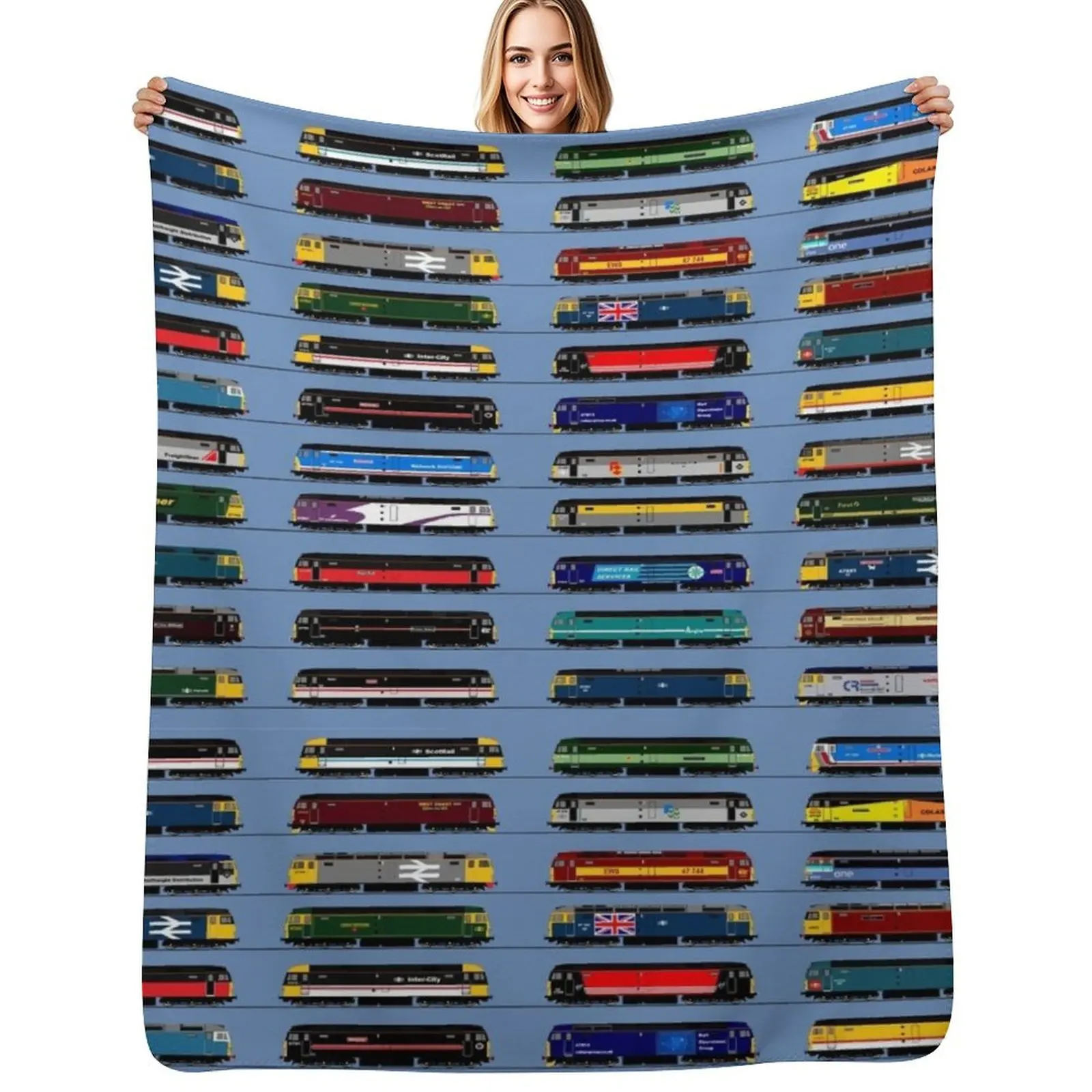 

class 47 locomotive collection Throw Blanket Soft Breathable Blanket for Night Sleeping