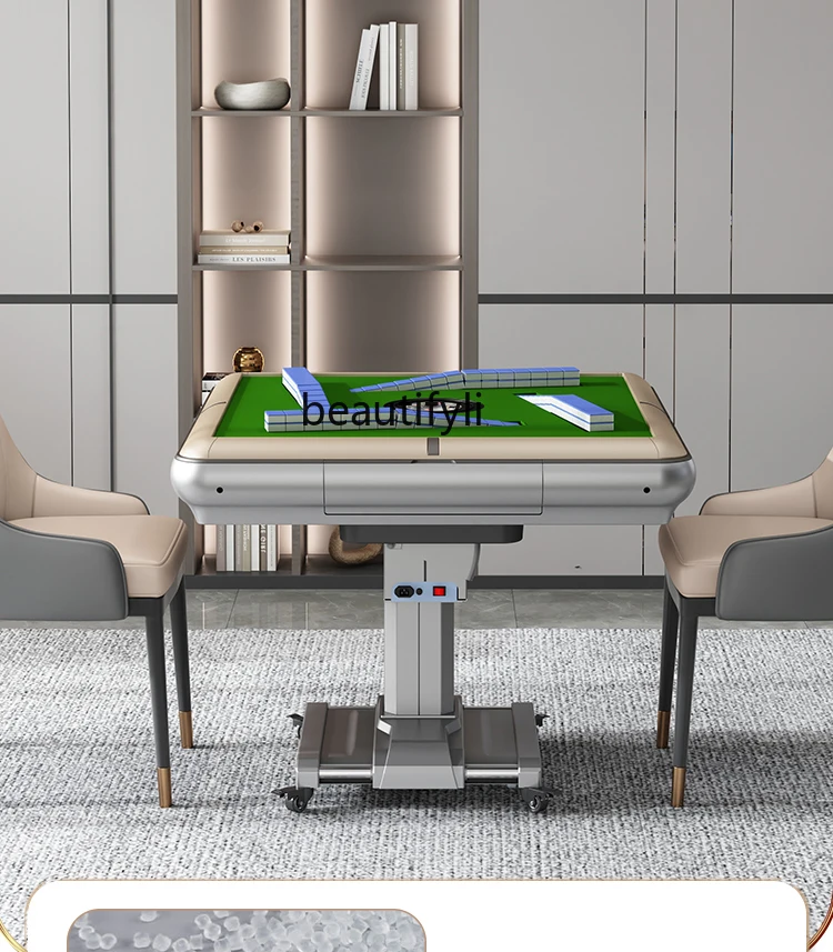 Mini Roller Coaster Mahjong Machine Automatic Folding Heating Mahjong Table Dining Table Dual-Use Electric