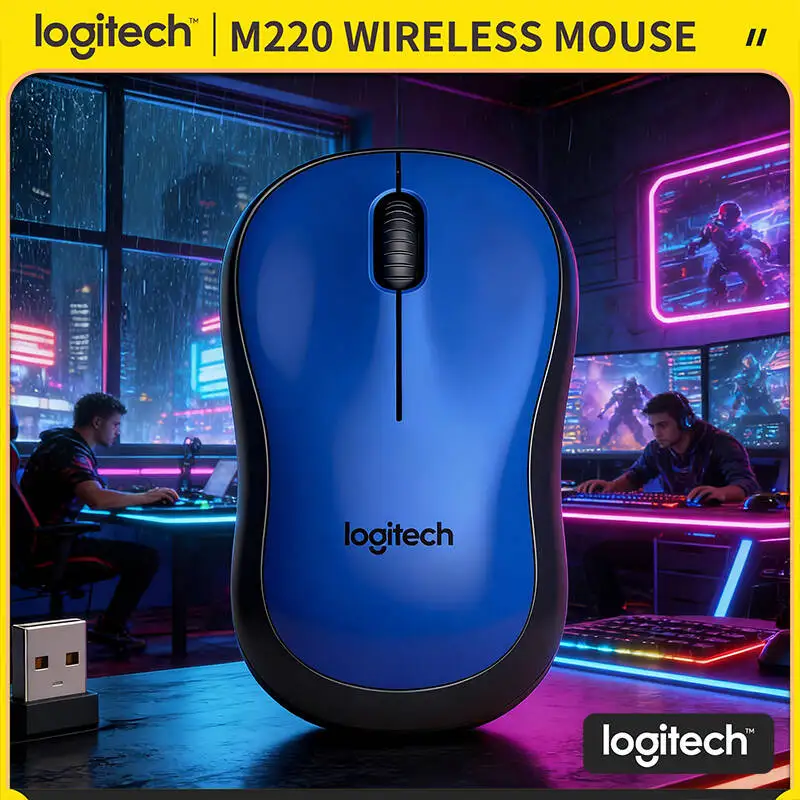 

Logitech M220 Wireless Quiet Mouse Compact Design 3 Buttons 18-Month Battery 2.4GHz Stable Connection