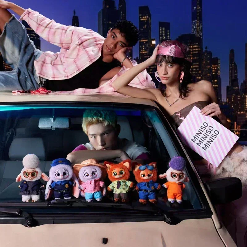 الأصلي MINISO Zootopia الفينيل أفخم دمية صندوق أعمى سلسلة جودي نيك الرسوم المتحركة مع دمى أفخم نمط قادر أفضل هدية