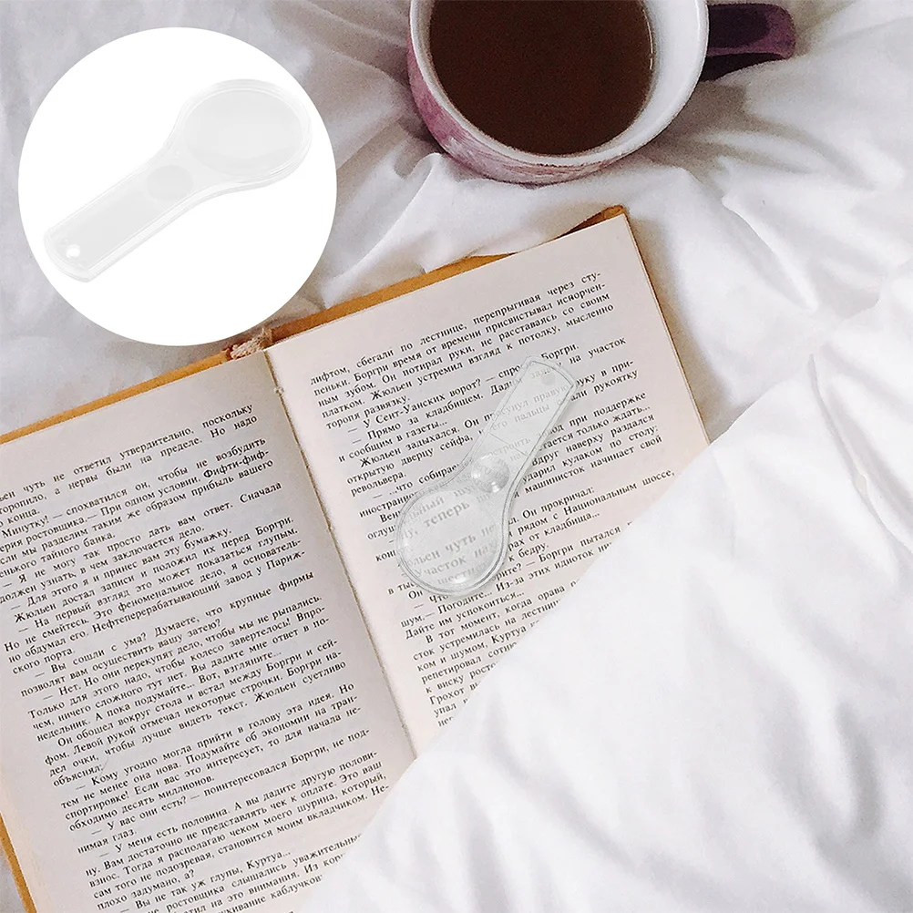 

4 pcs Handheld Magnifying Glasses 52Mm 3X Acrylic Dual Lens Portable For Jewelry Coin Inspection Science Observation Kids Adult