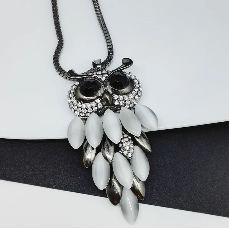 New Fashion Owl pendant Long Necklace  Chains Fashion Necklaces & Pendants women Party & birthday Gift Jewelry N1084
