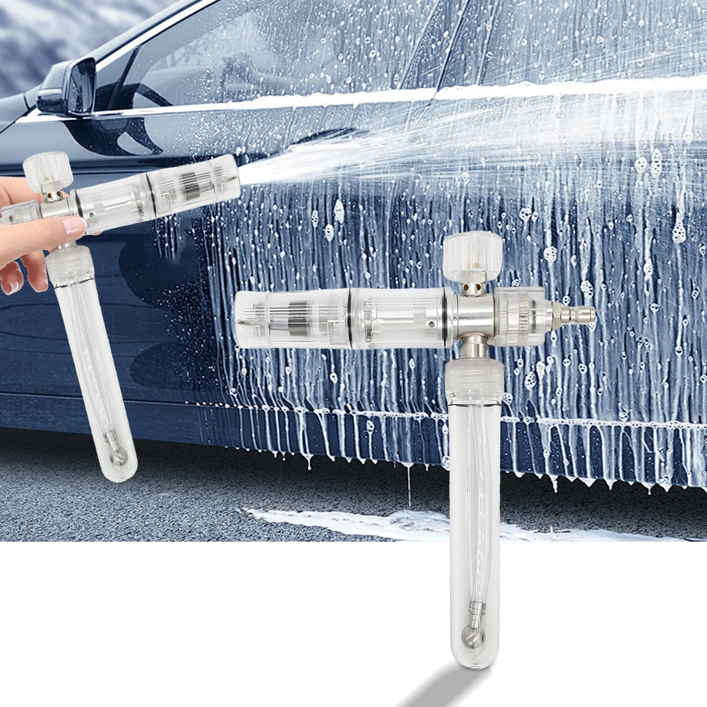 35ml Waterschuimpot met 1/4 inch snelkoppeling Zeepschuimspuitfles Autowasschuimspuit voor het reinigen van auto's SUV's