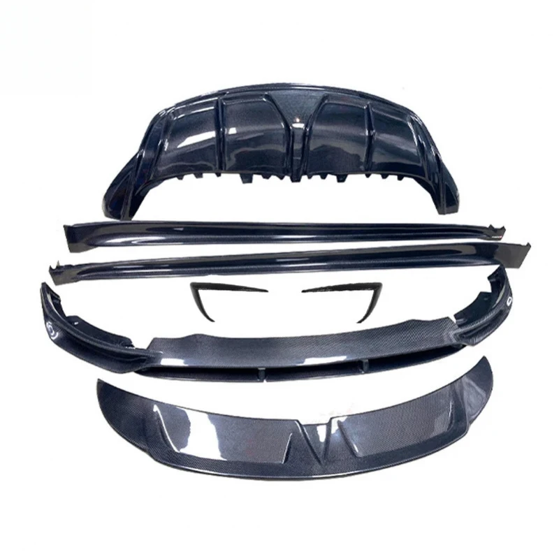 

Premium Car Accessories Y Wet Carbon Fiber Body Kit, CT Style Front Lip With Fog Ducts & Canards, Rear Diffu Durable