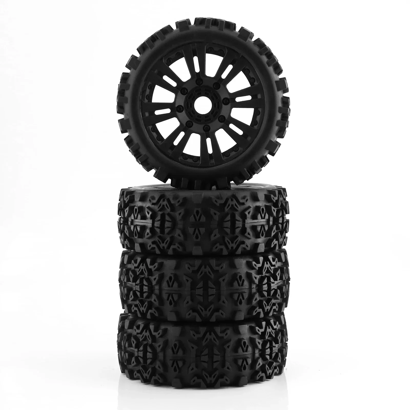 4pcs 120mm 1/8 RC Off-Road Buggy Wheels Tire 17mm Hex for ARRMA Typhon Talion Traxxas Redcat Team Losi Kyosho HPI HSP VRX RC Car