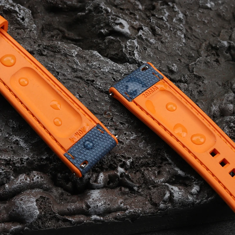 أحزمة ساعات سفلية من الجلد والمطاط ، أحزمة ساعات سريعة التحرير لساعات لونجين سييكو أوميجا ، ساعات تيسو تيميكس لكل علامة تجارية ، 20 ، 21 ، 22 ، 24