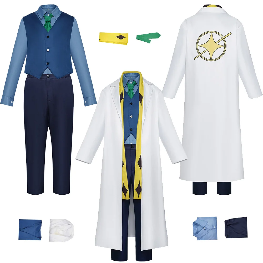 

Ryoh Grantz Cosplay Costume Shirt Vest Pants Coat Tie Anime Mashle: Magic Cos Muscles Cloth Outfit Halloween Carnival Party Suit