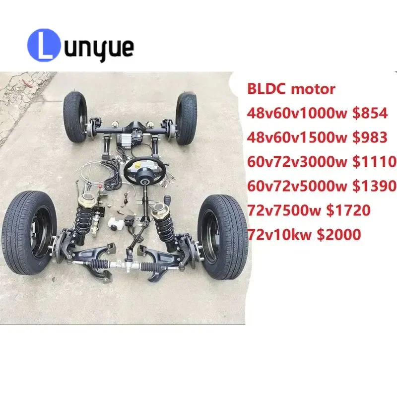 5/13/16k Motor Independent Suspension Buggy Electric Car ATV Front Swingarm Wishbone Front Rear Axle Drive Kit With Wheel for