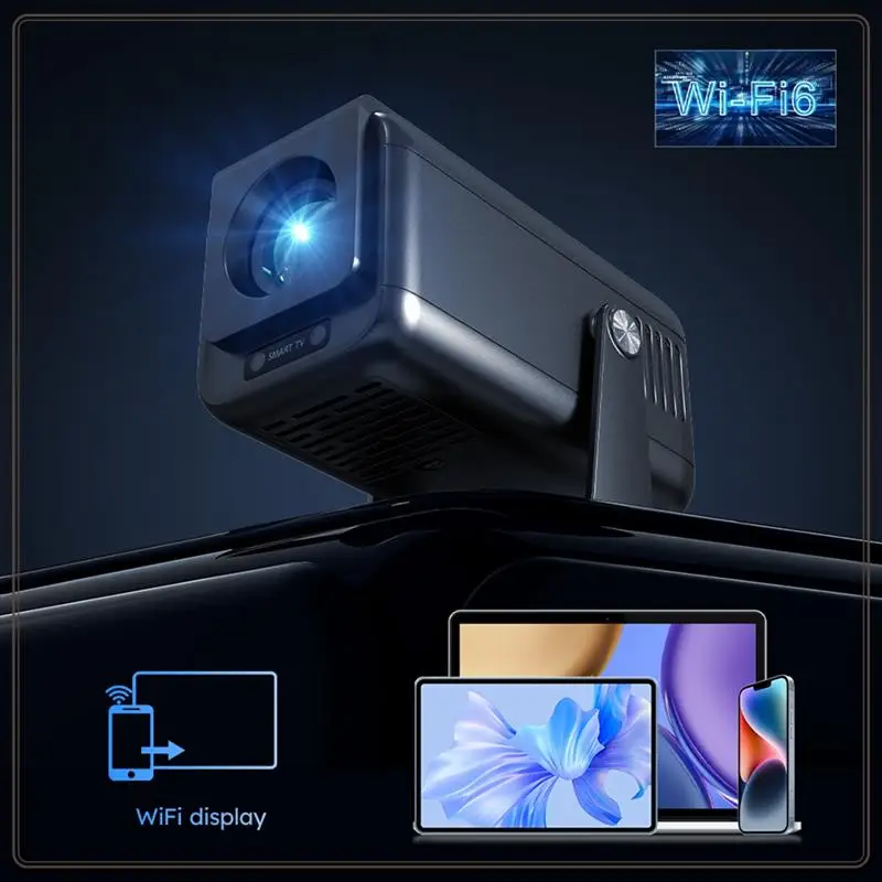 

Reliable-H320 Smart TV Projector Android 13 Wifi6 300 ANSI 180° Flexible BT 5.0 Beamer 1920X1080p Projetor Home Theater,H320 Sma