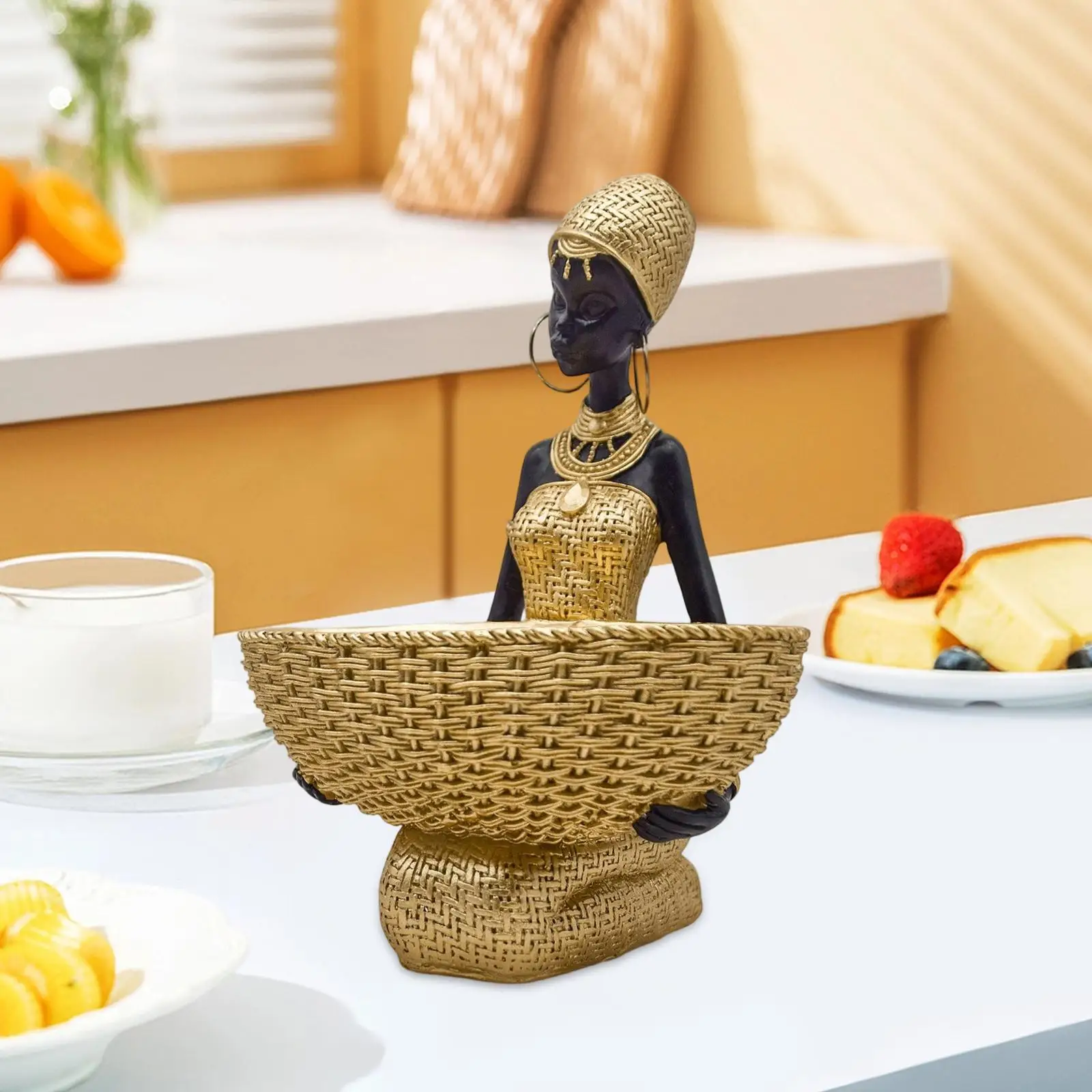 Tribal Lady Sculpture Key Holder for Housewarming Gift Bookshelf Entrance