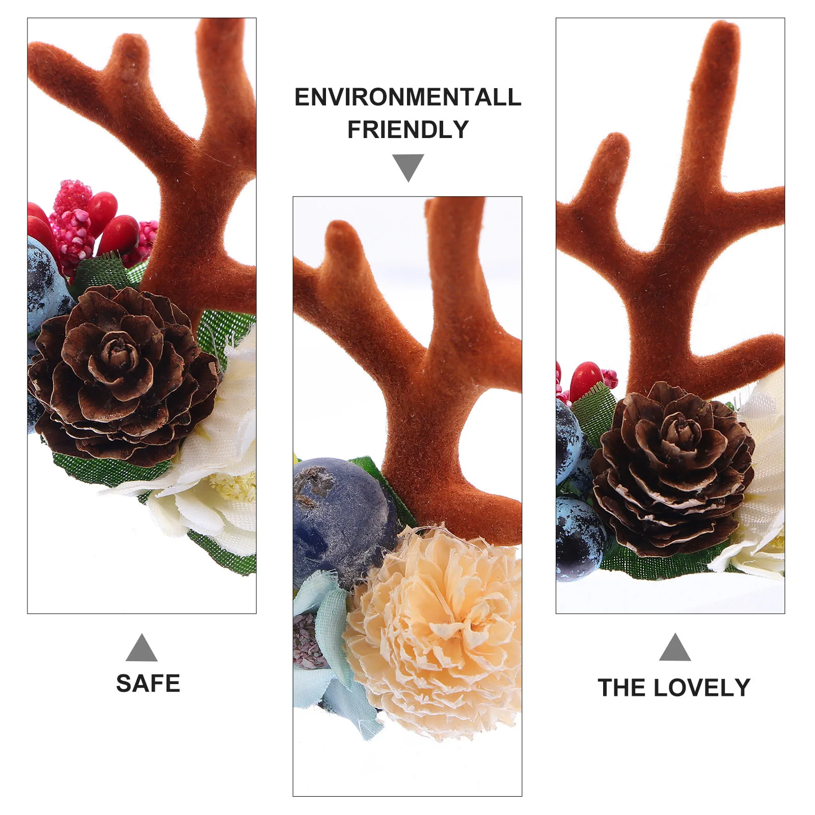 

Christmas Hair Clips Pine Cones Antlers Hairpin Barrettes For Holiday Party Photography Berry Xmas Hair Accessories