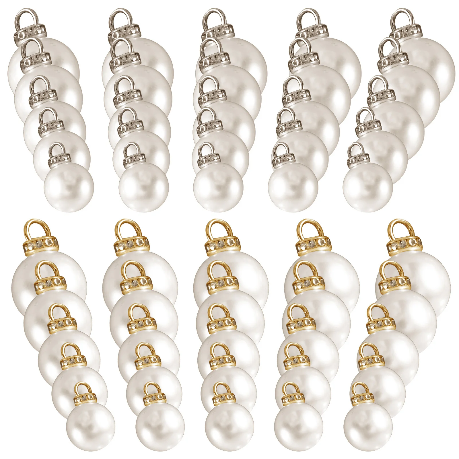 50 قطعة نقطة الحفر اللؤلؤ قلادة جالبة للحظ DIY بها بنفسك صنع المجوهرات النتائج ل أقراط أساور سلاسل المفاتيح الهدايا ديكور السحر